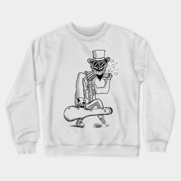 FRIZZLE FRIED - BLACK INK Crewneck Sweatshirt by Paranoia Prints